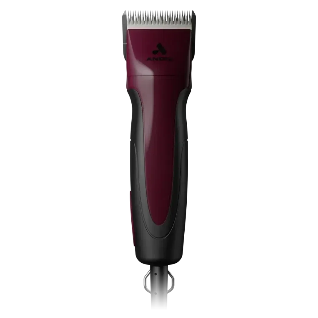Andis Excel 5-Speed Corded Clipper Burgundy with Free Wide Tooth De-Shedding Tool