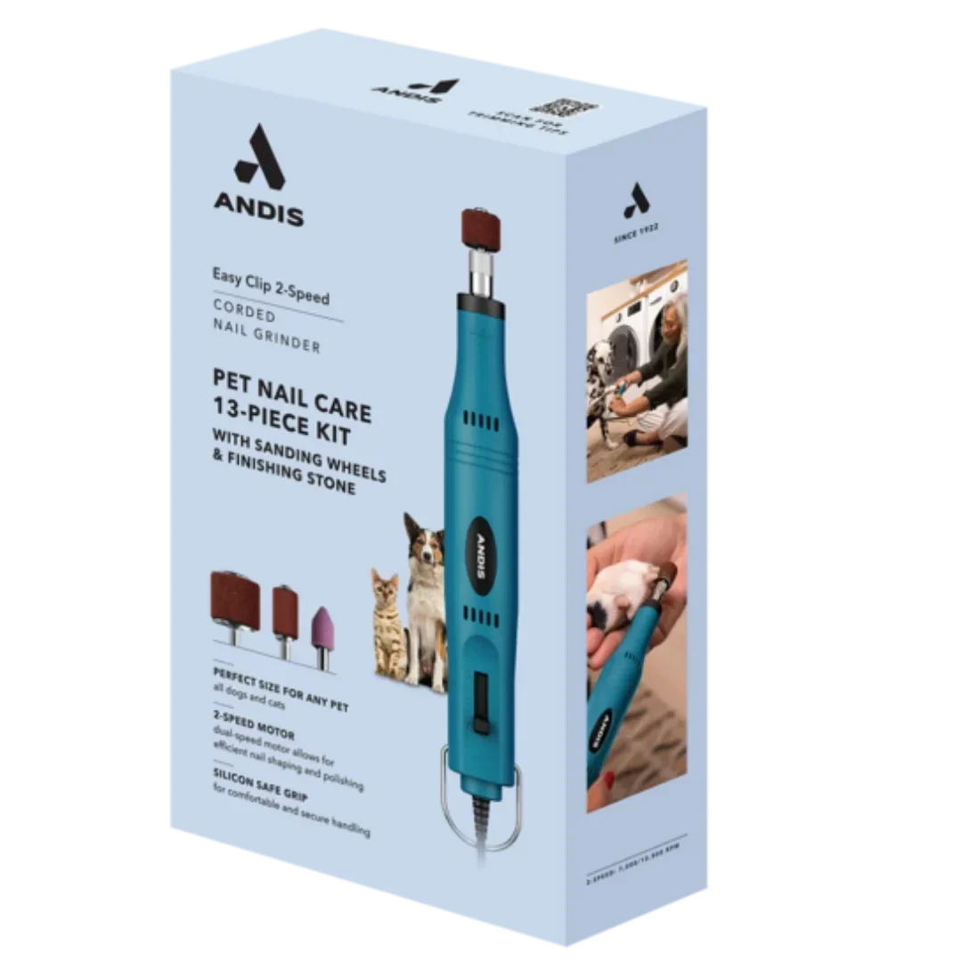 Andis Easy Clip 2 Speed Nail Grinder Teal