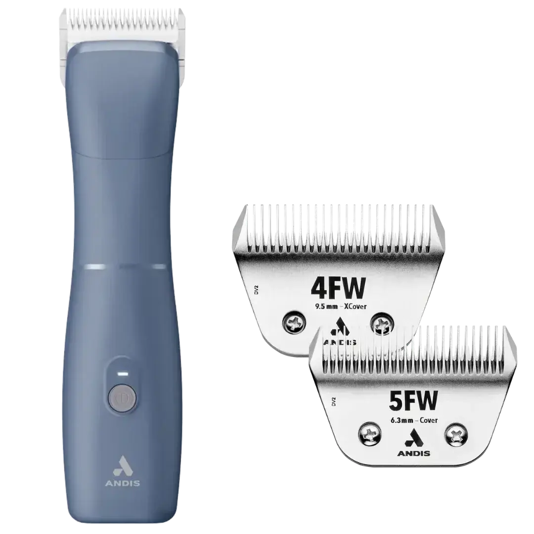 Andis Dog Emerge Blue Clipper with Free 4FW and 5FW Blades
