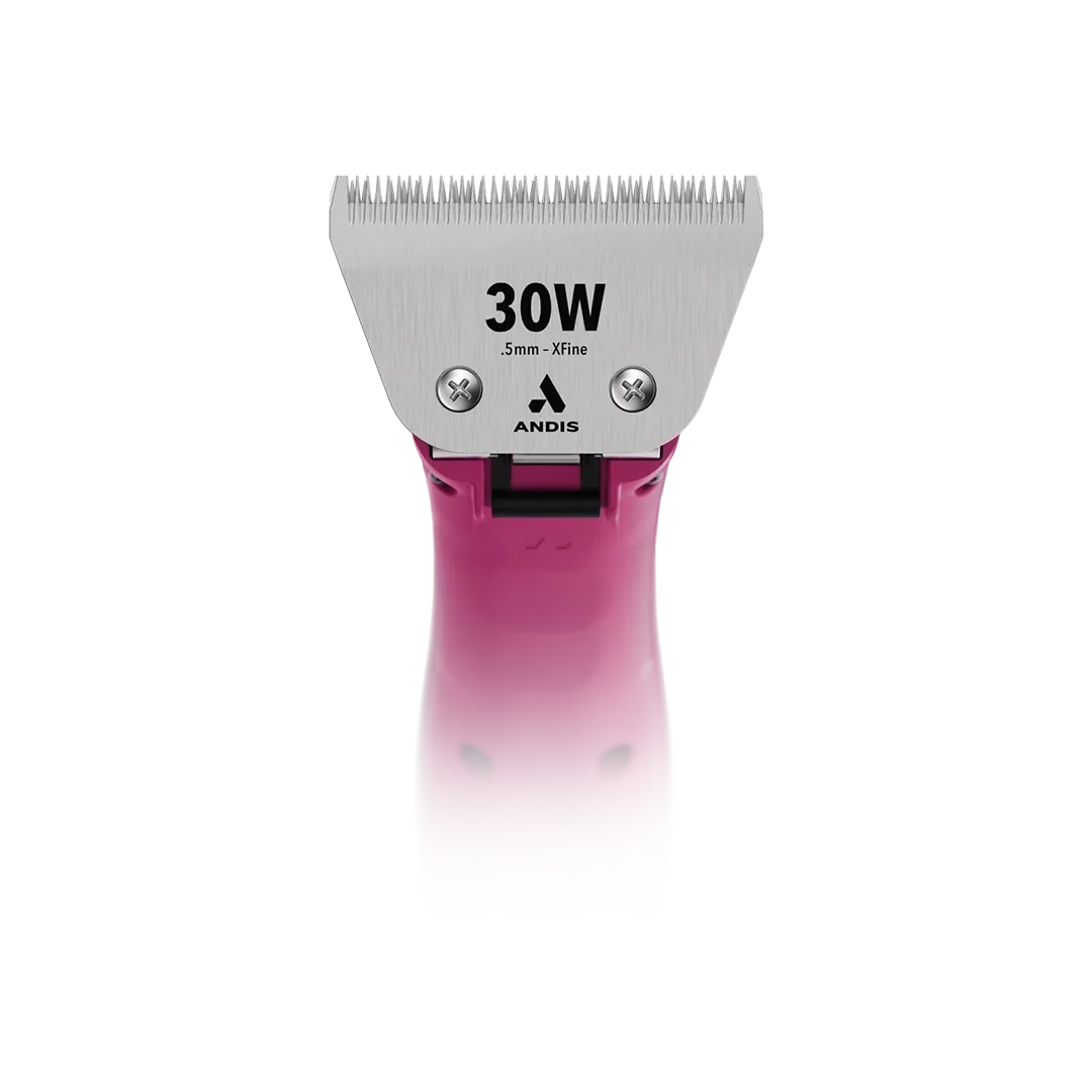 Andis Dog Emerge Pink Clipper #30W and with 4FW and 5FW Blades
