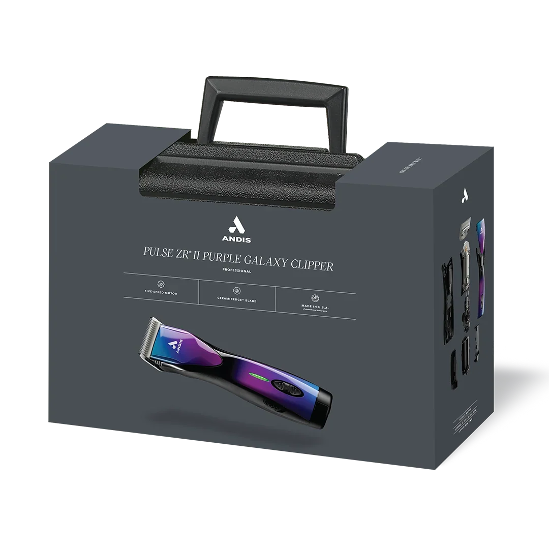 Andis Dog Pulse ZR II Purple Clipper with 4FW and 5FW Blades