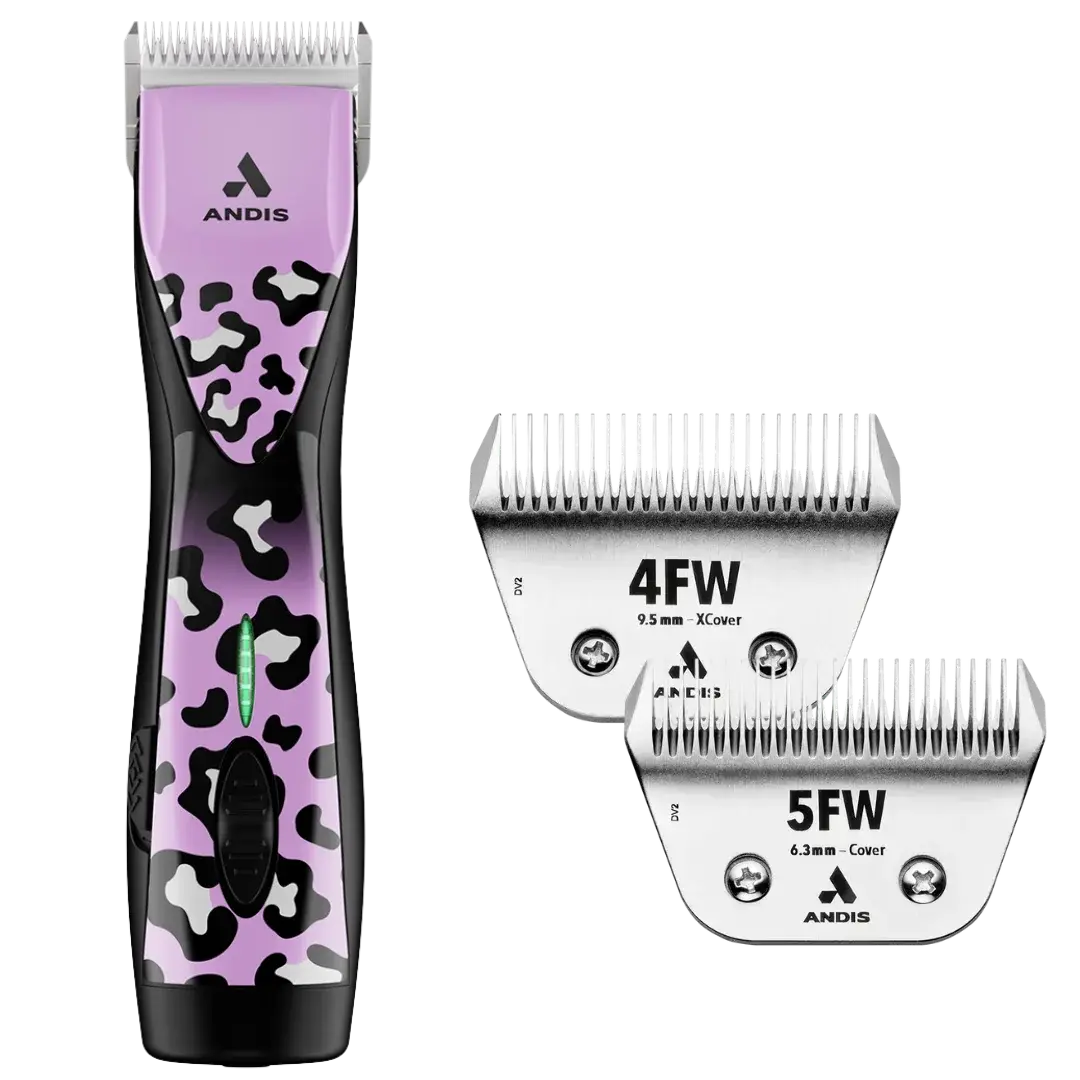 Andis Dog Pulse ZR II Wild Clipper with Free 4FW and 5FW Blades
