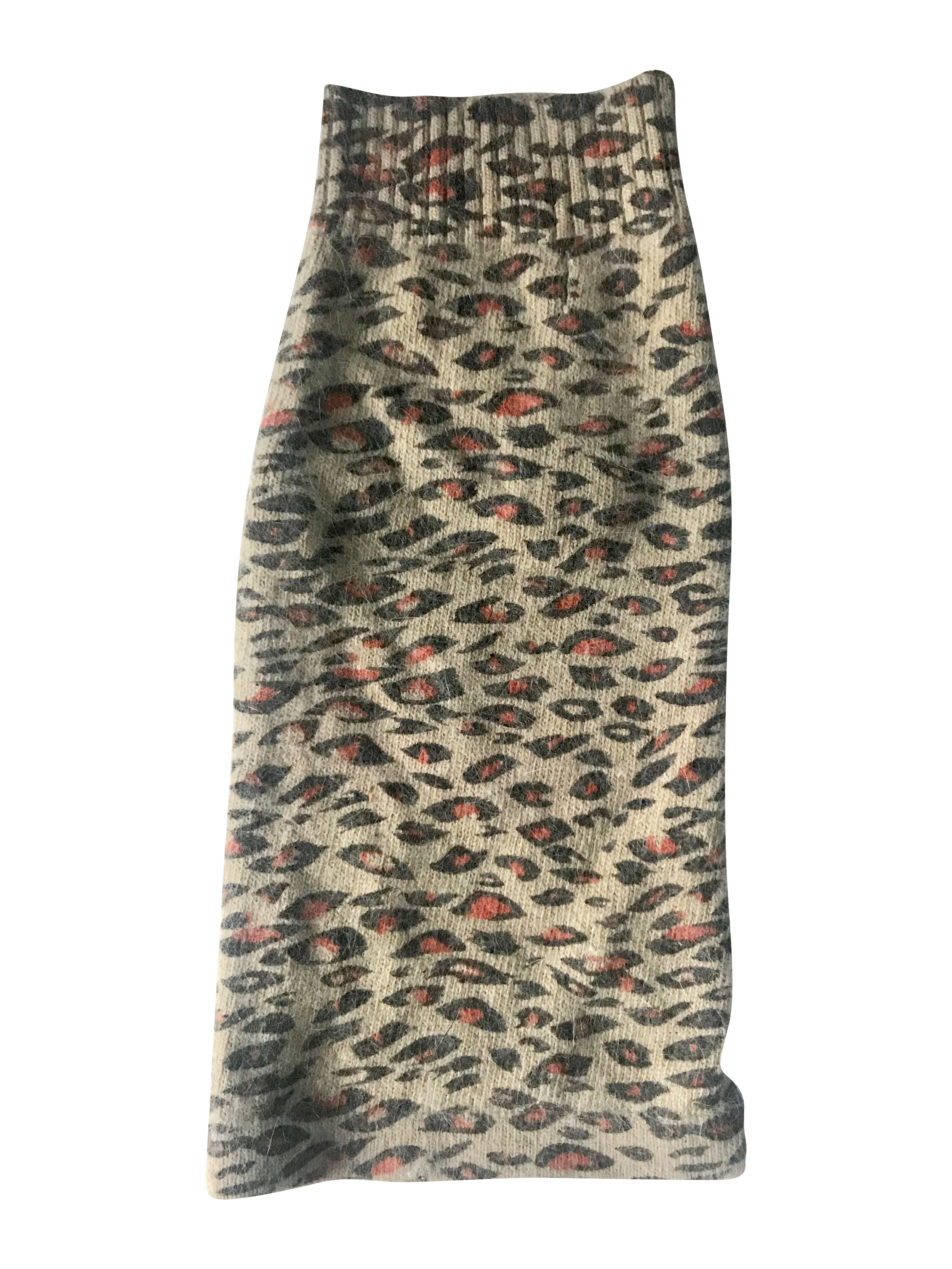 Animal Instincts Leopard Mock Neck Dog Sweater