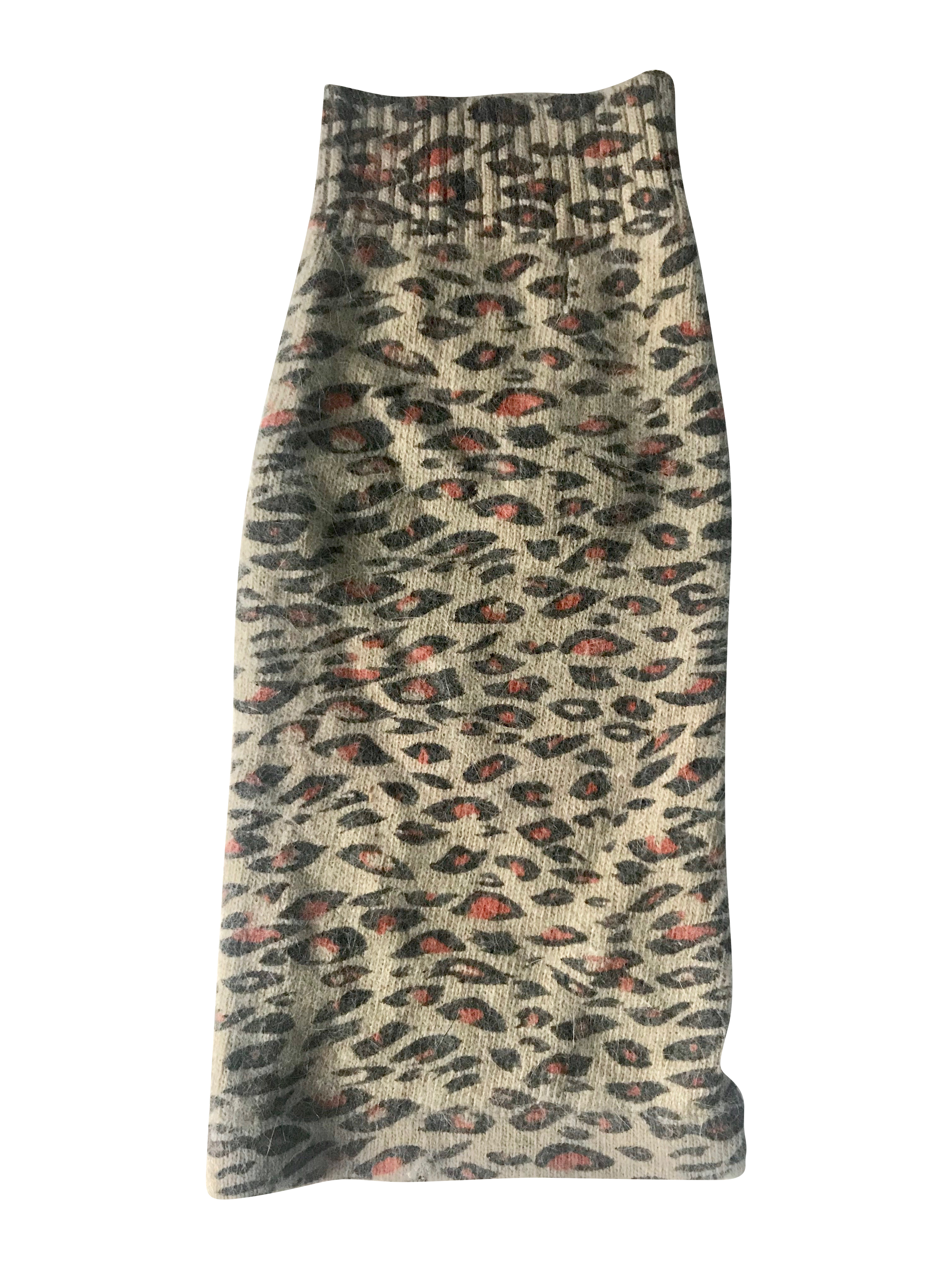 Animal Instincts Leopard Mock Neck Dog Sweater