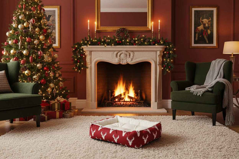 Bowsers Alpine Lounger Antlers Red