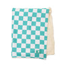 Frenchie Blanket - Aqua Checkered