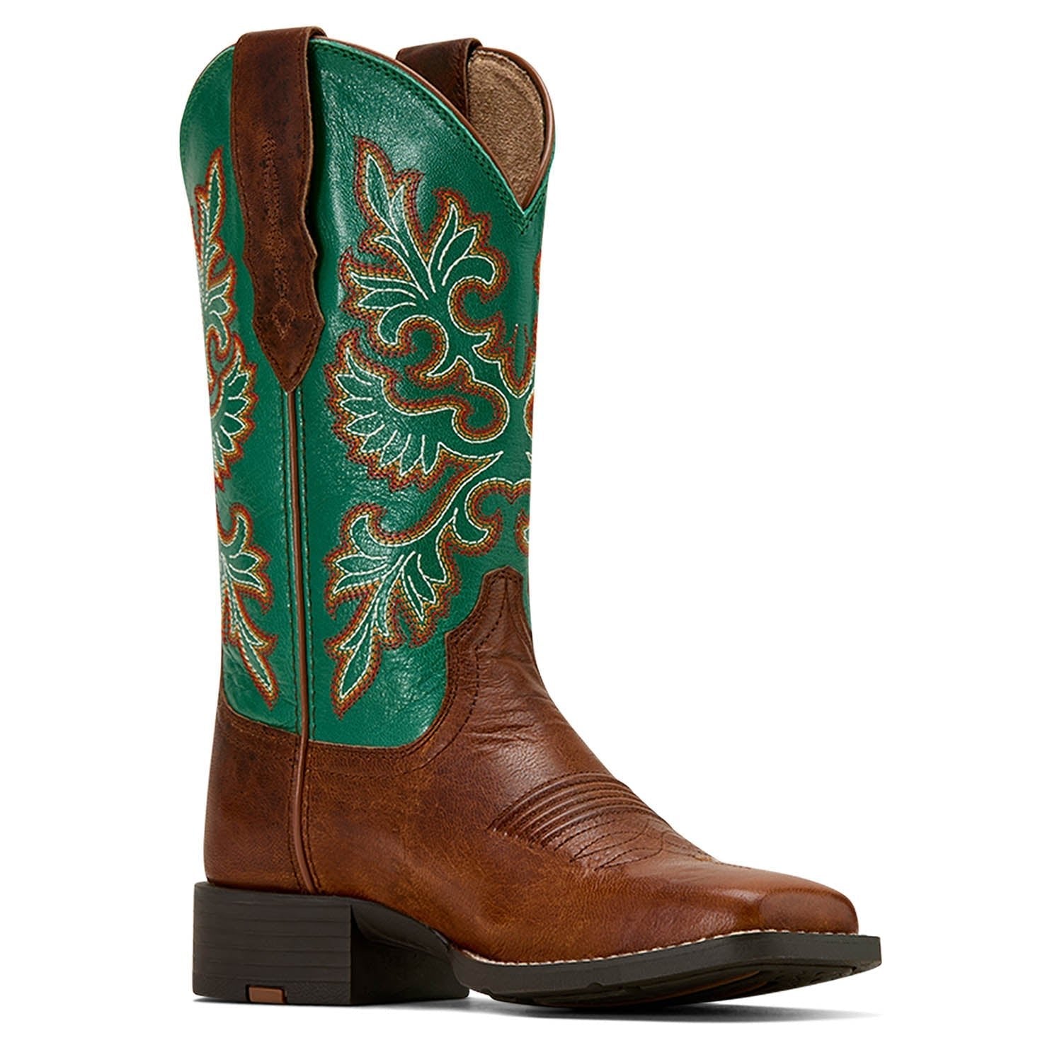 Ariat Womens Round Up Wide Square Toe StretchFit Western Boot