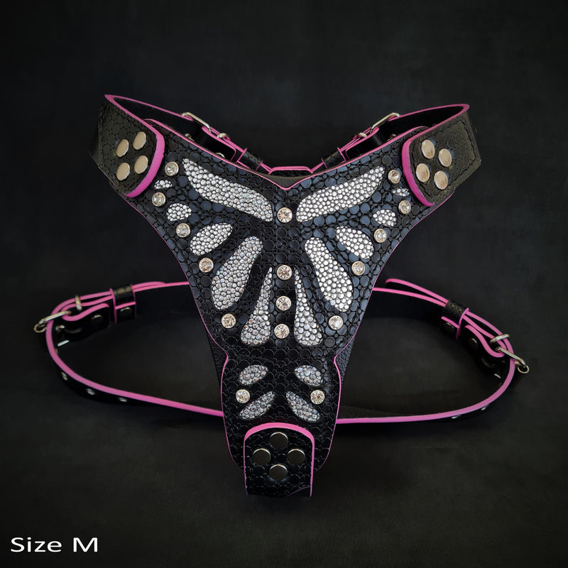 Bestia Dog Gear The Ariel harness Small to Medium Size Genuine Leather Pink pet supplies