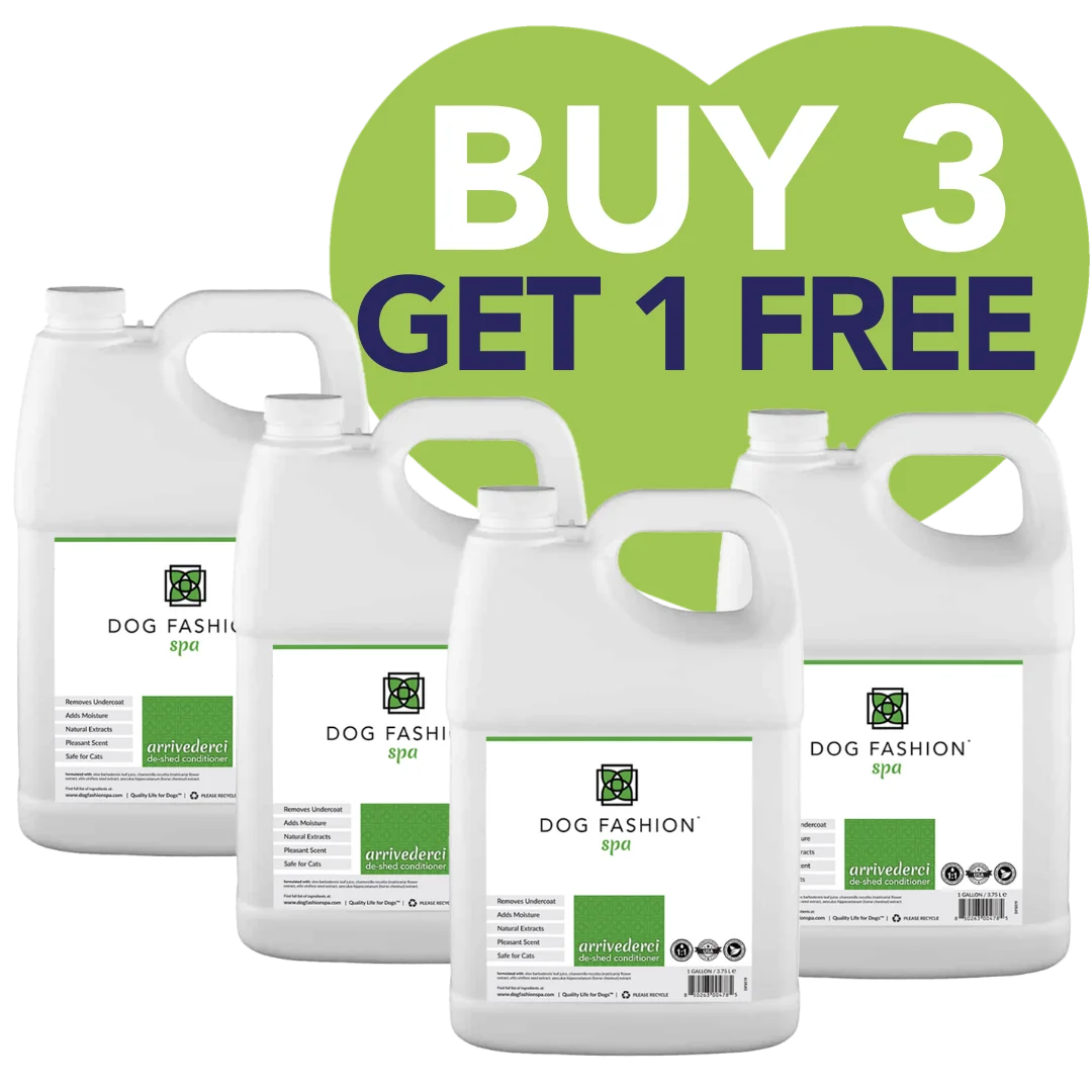 Arrivederci De-Shedding Conditioner Gallon Set Buy 3 Get 1 Free by Dog Fashion Spa