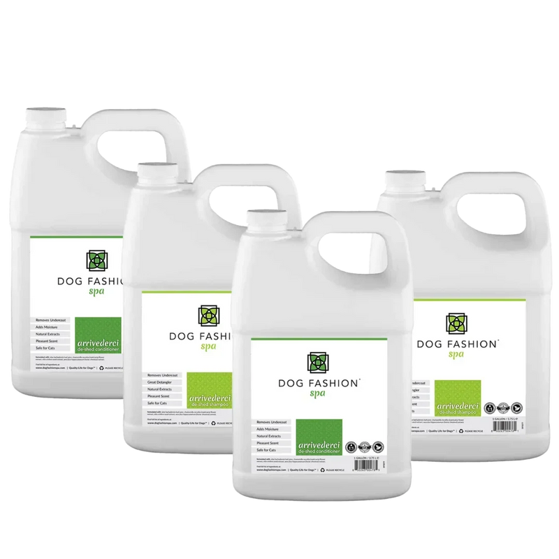 Dog Fashion Spa Arrivederci De-Shedding Gallon Shampoo and Conditioner Bundle Buy 3 Get 1 Free