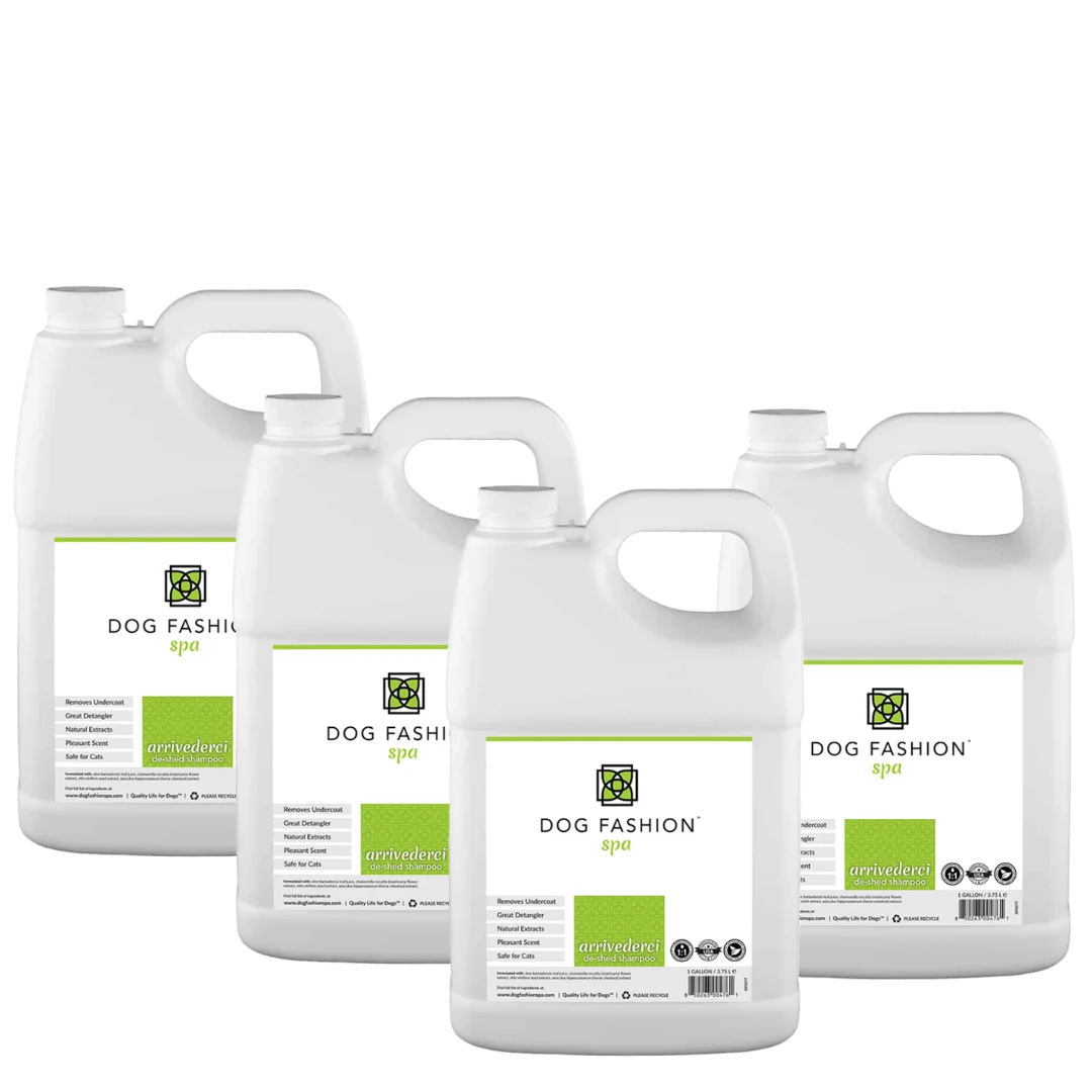 Arrivederci De-Shedding Shampoo Gallon Set Buy 3 Get 1 Free by Dog Fashion Spa