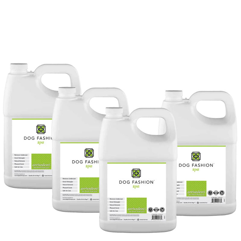 Arrivederci De-Shedding Shampoo Gallon Set Buy 3 Get 1 Free by Dog Fashion Spa