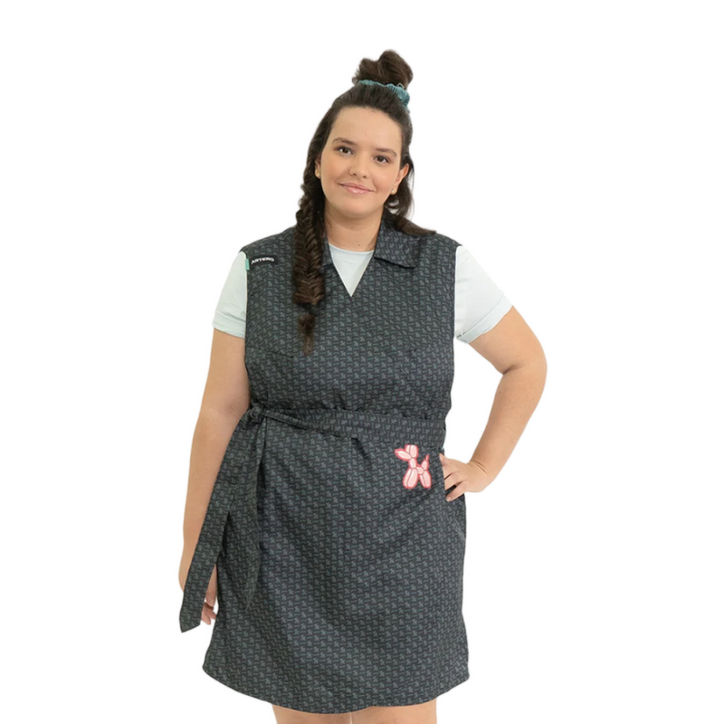 Marsella-Printed Plus Size Dress/Apron by Artero