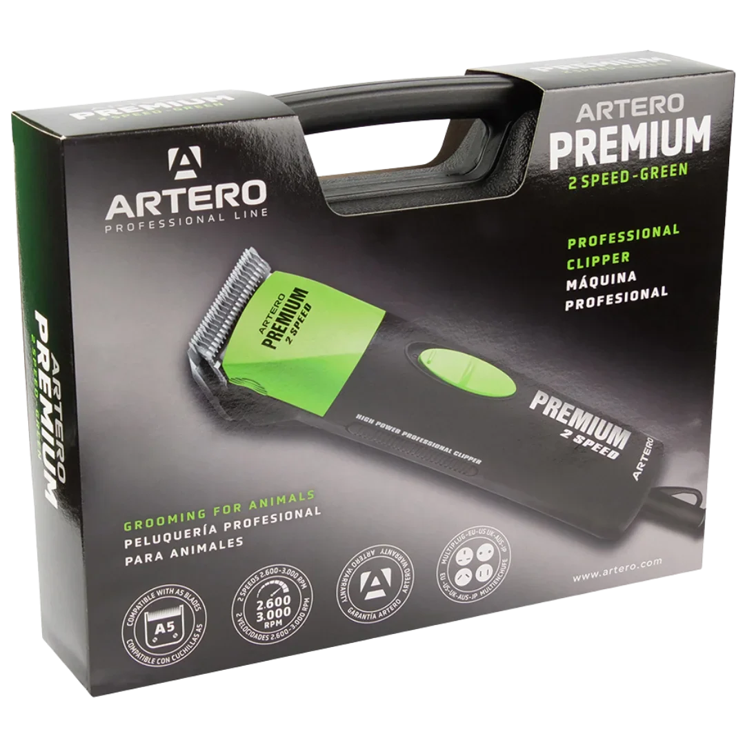 Premium Green Professional Grooming Two Speed Clipper by Artero