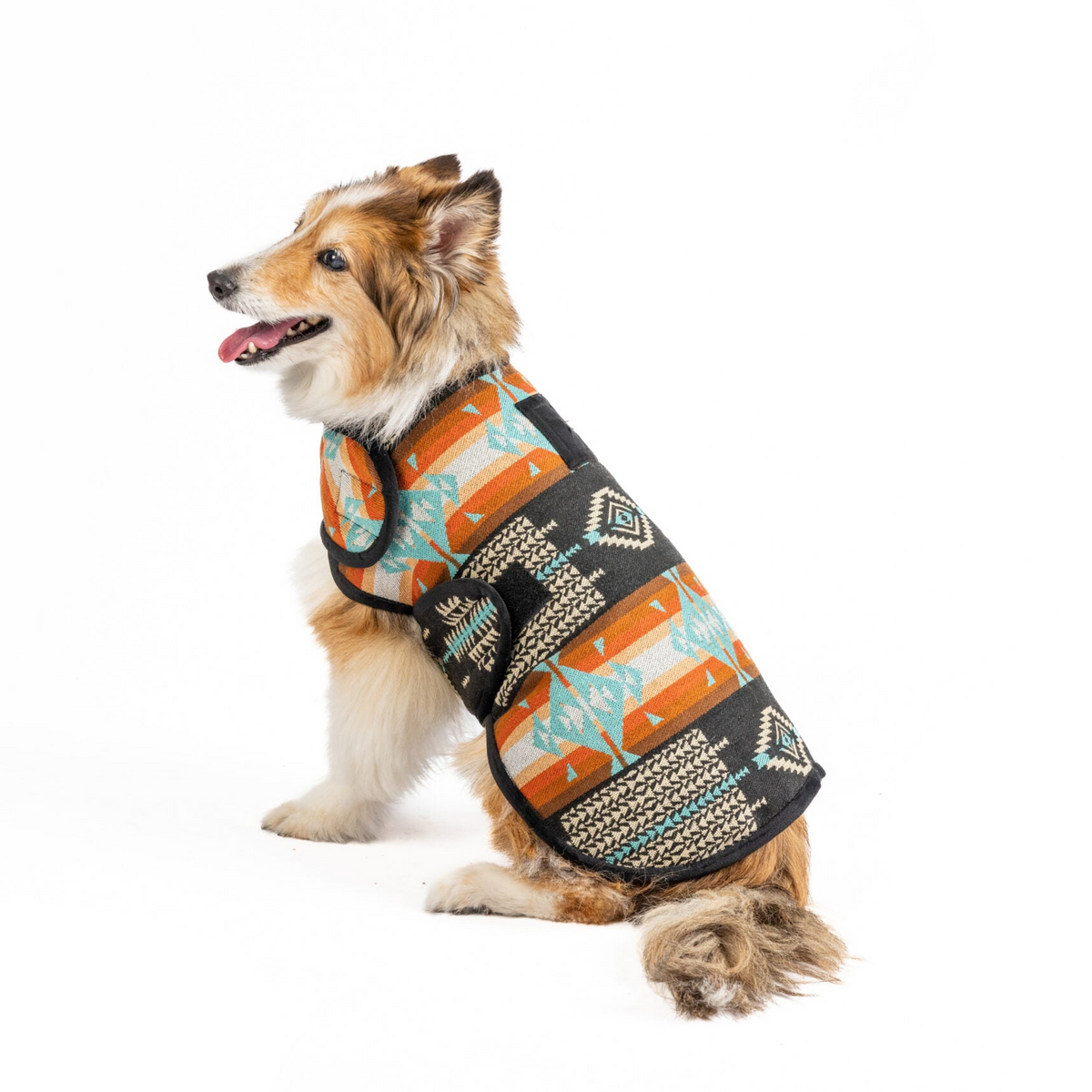 Chilly Dog Black Canyon Wool Blanket Dog Coat