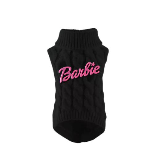 Chic Barbie Knit Turtleneck Dog Sweater