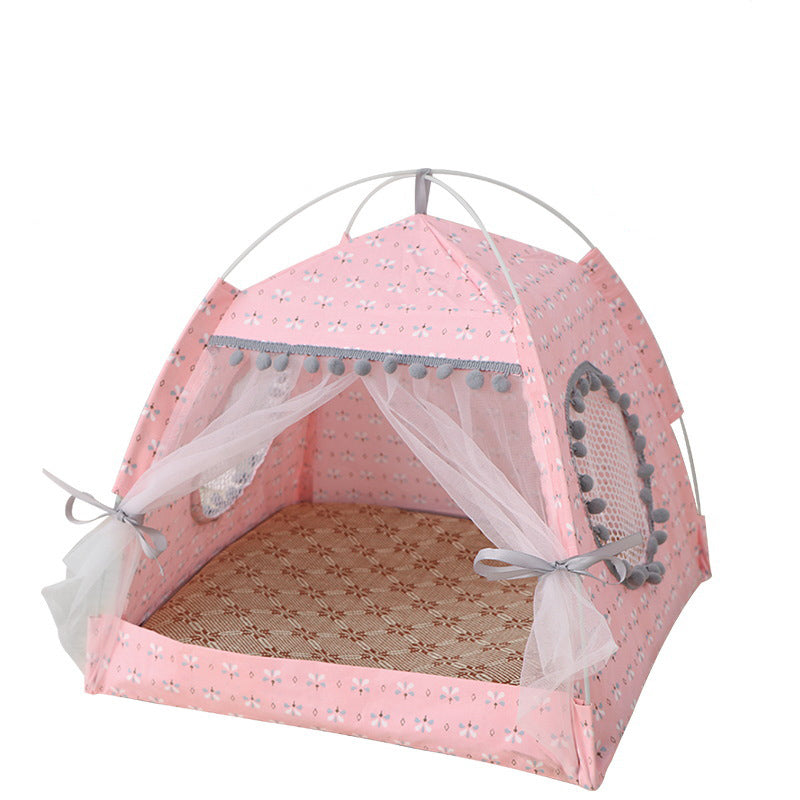 Comfy Calming Pet Tent Bed for Small Dogs and Cats