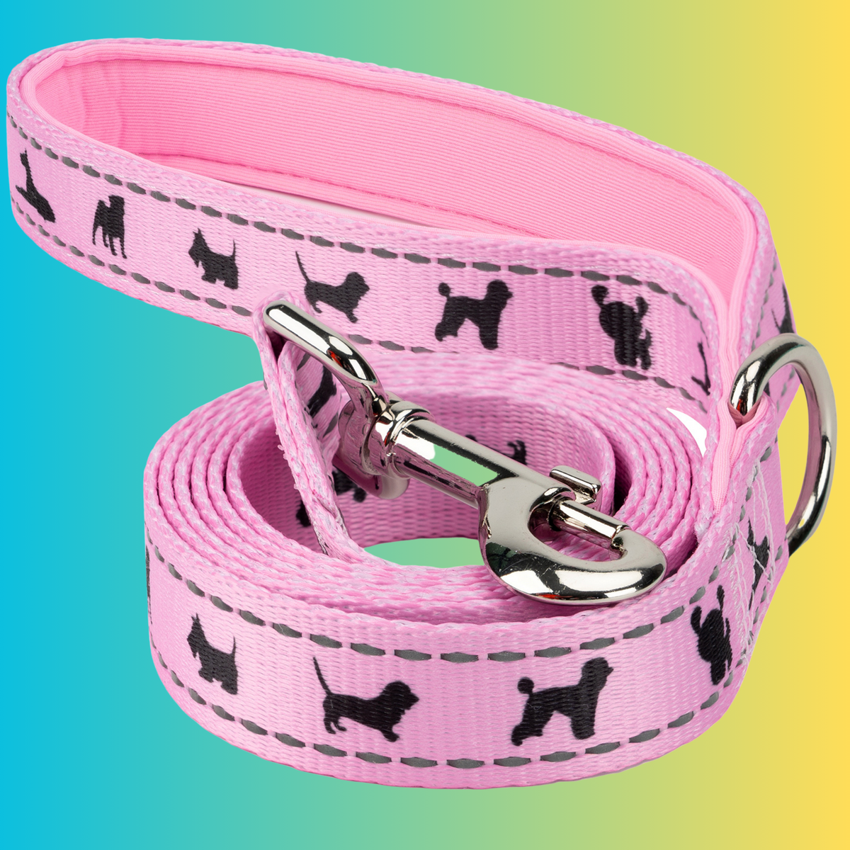 EcoBark baby pink padded leash product details