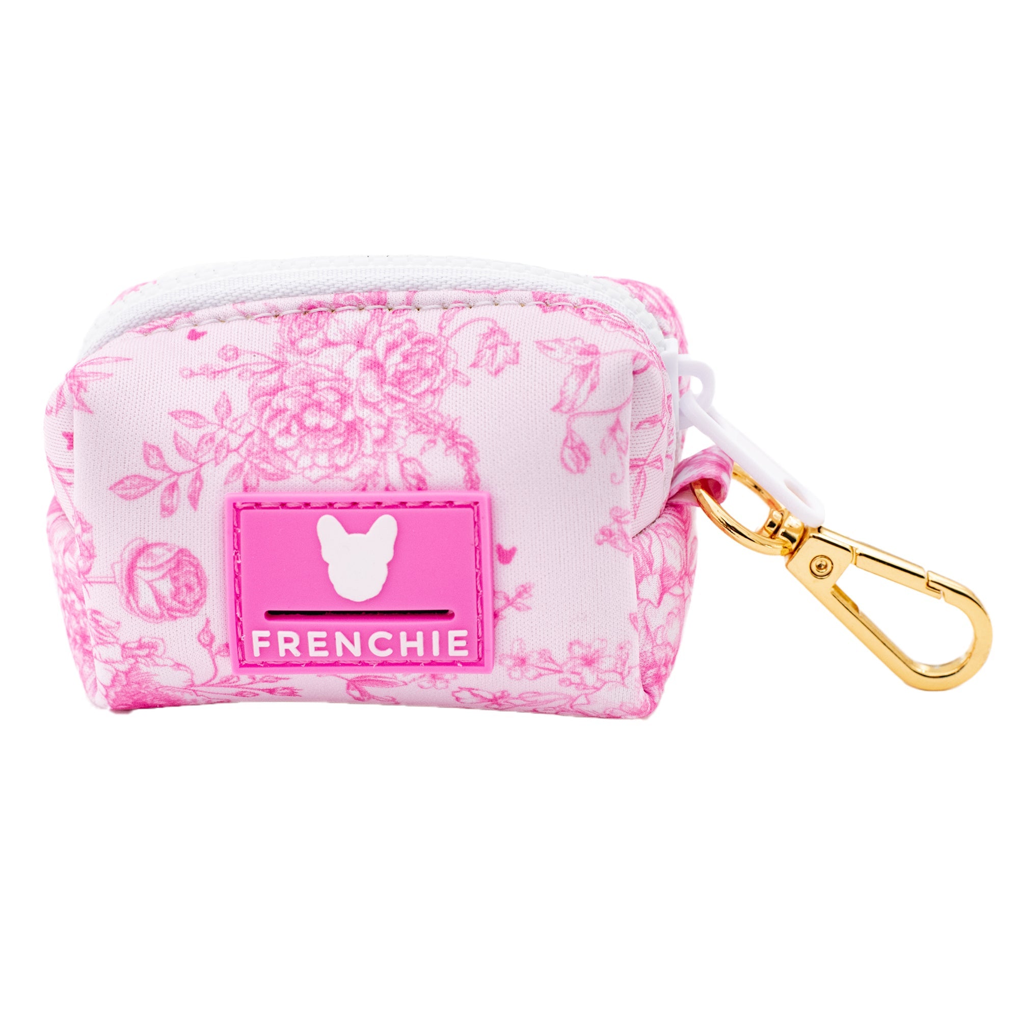 Frenchie Poo Bag Holder - Toile (Pink)