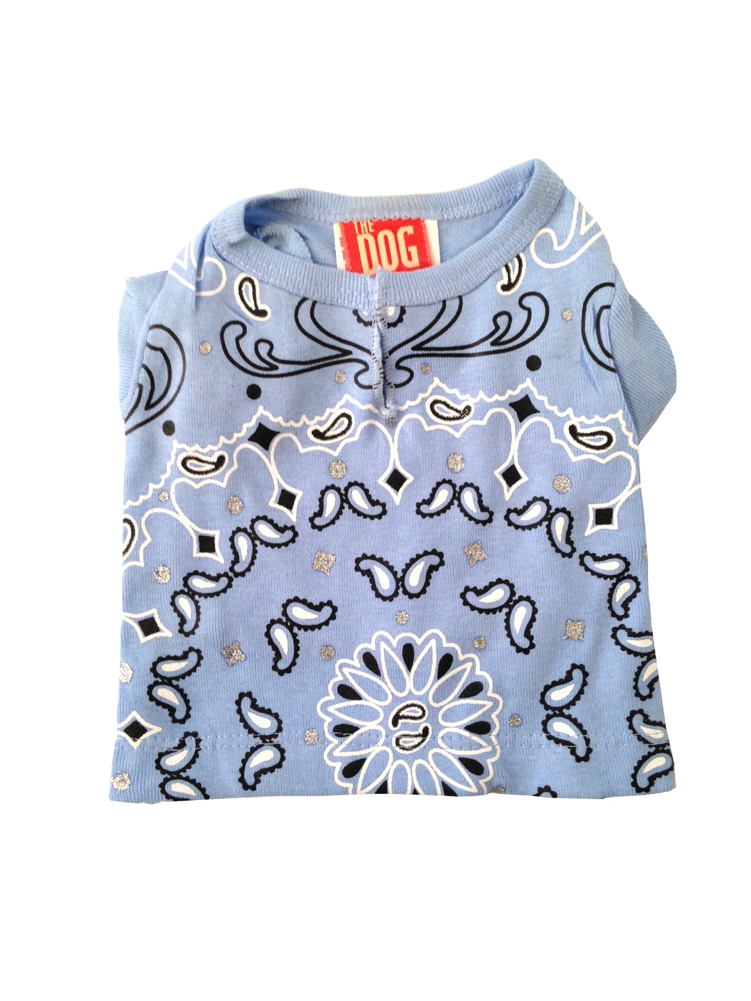 Bandana Dog Tee, Light Blue