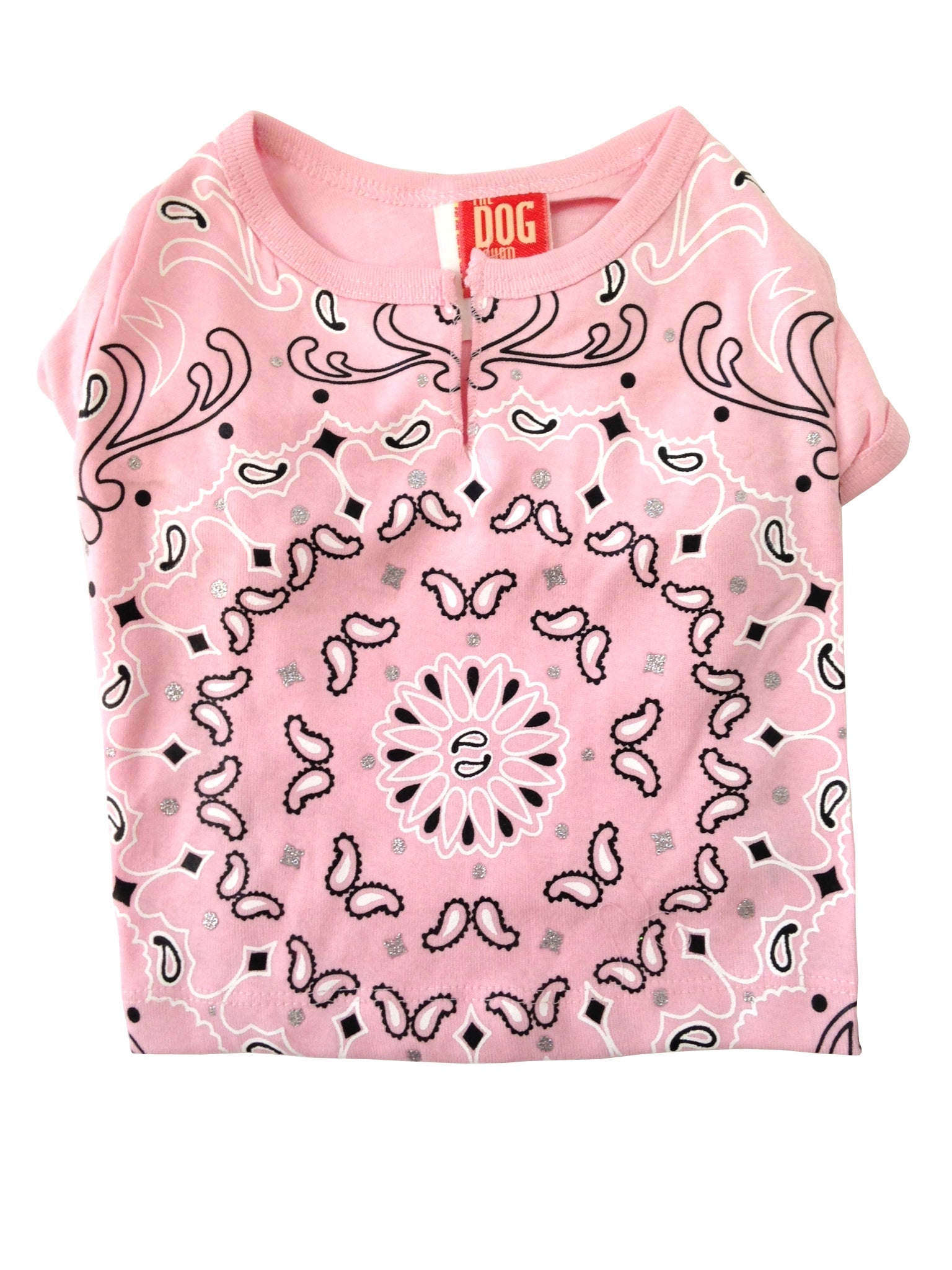 Bandana Dog Tee, Light Pink
