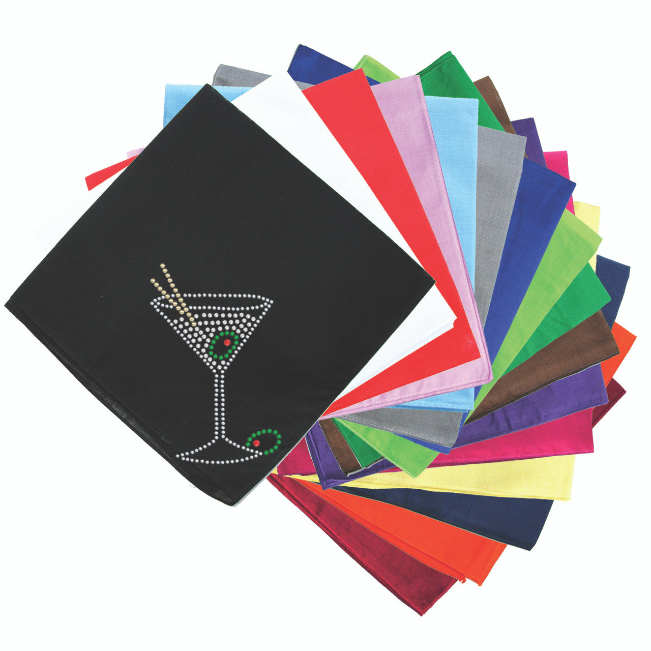 Martini (Silver Rhinestone) - Bandanna