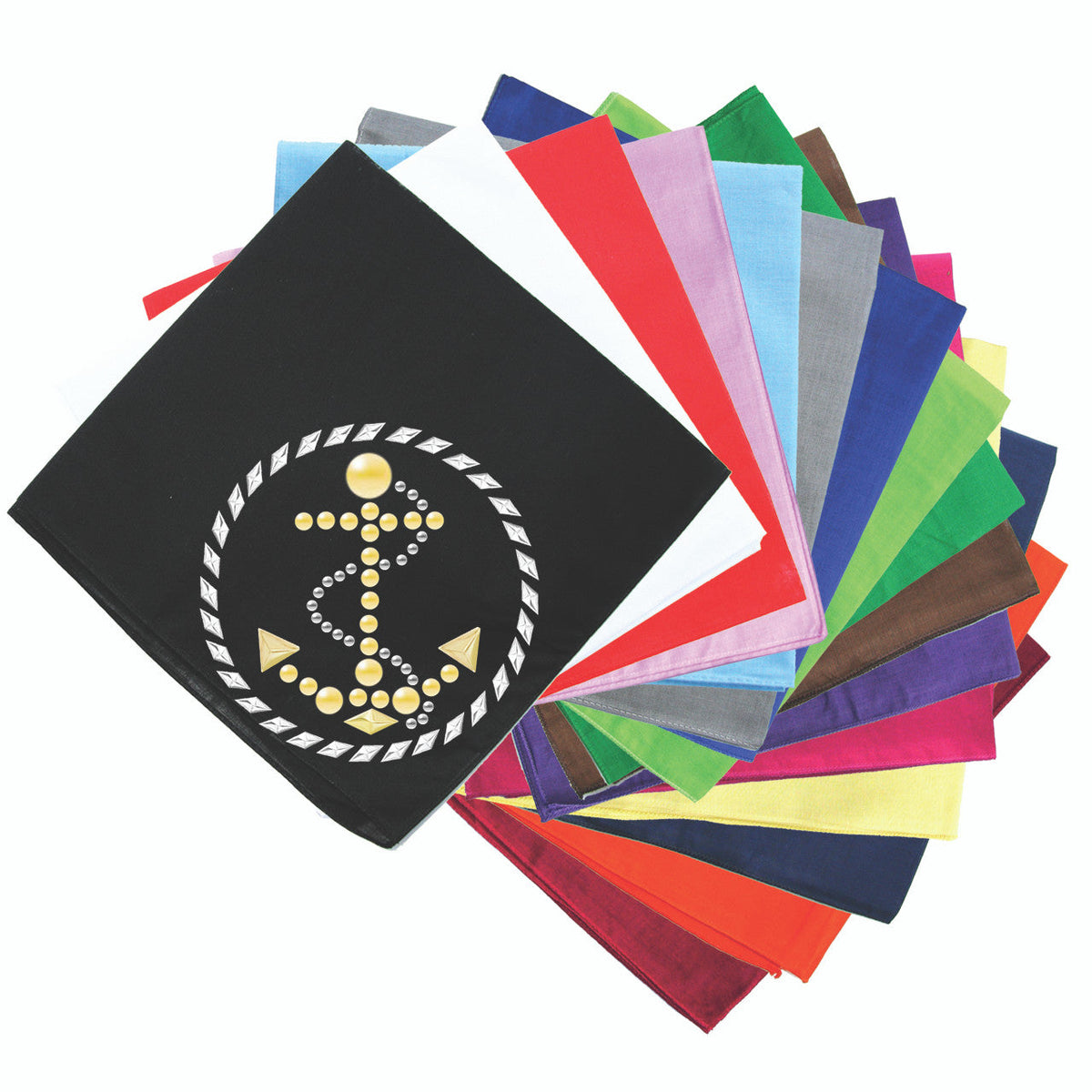 Anchor Circle (Nailhead) - Bandanna