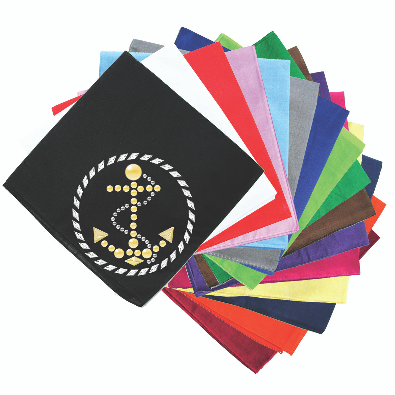 Anchor Circle (Nailhead) - Bandanna