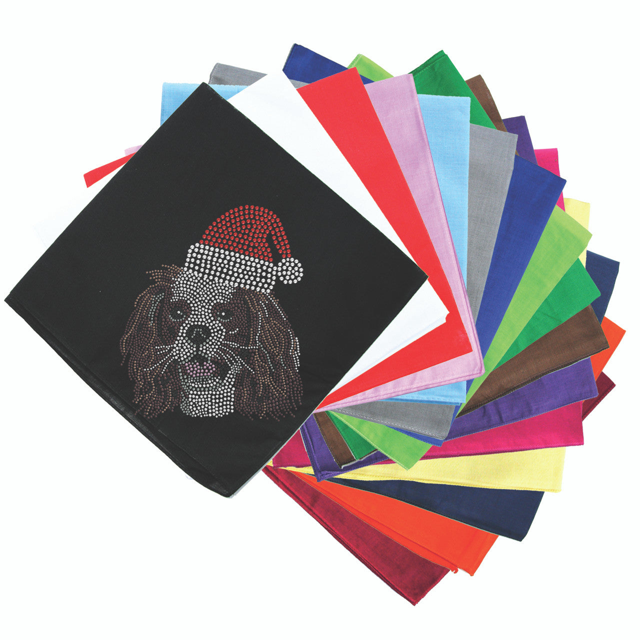 Cavalier King Charles Spaniel with Santa Hat - Bandana