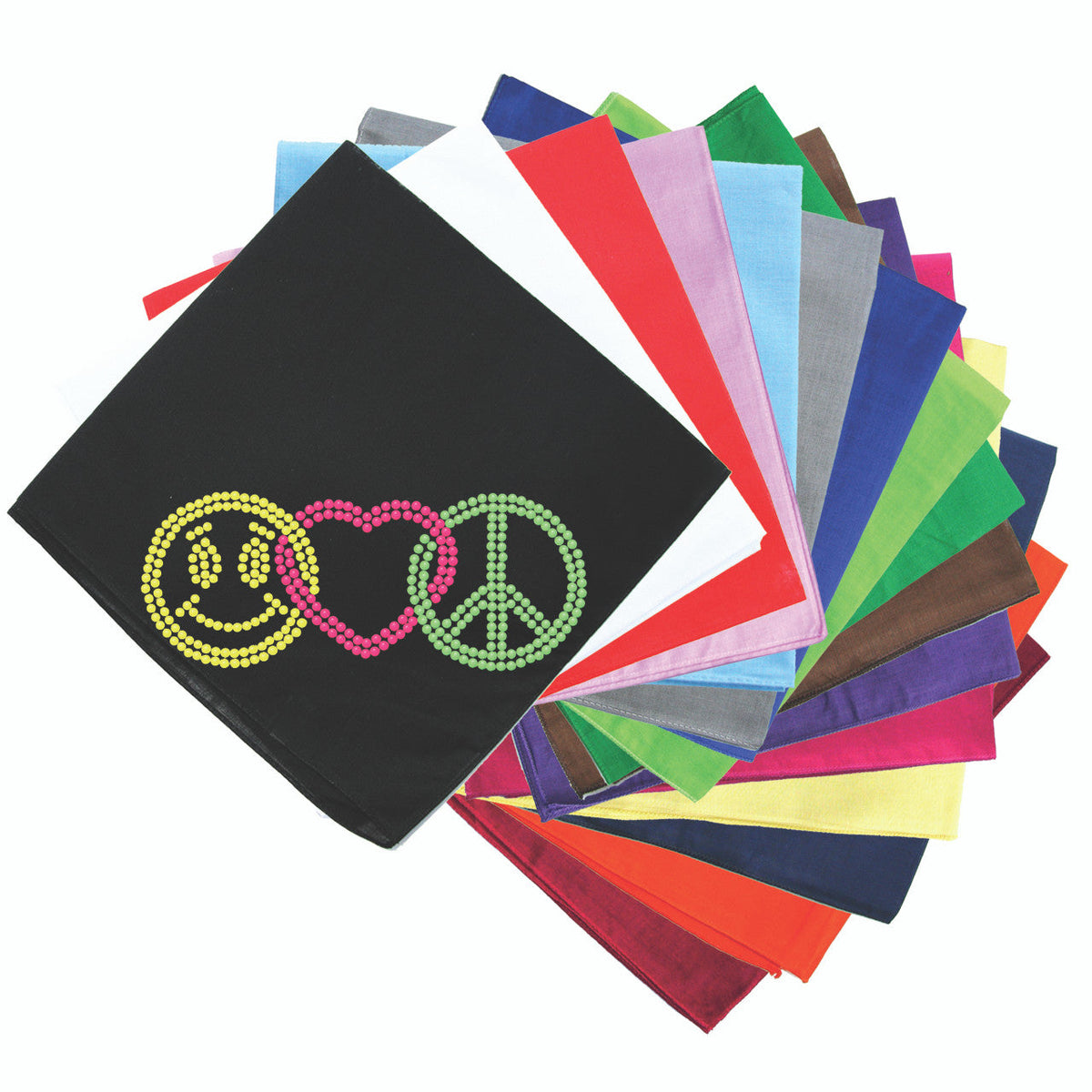 Smiley Face, Love, Peace - Bandanna