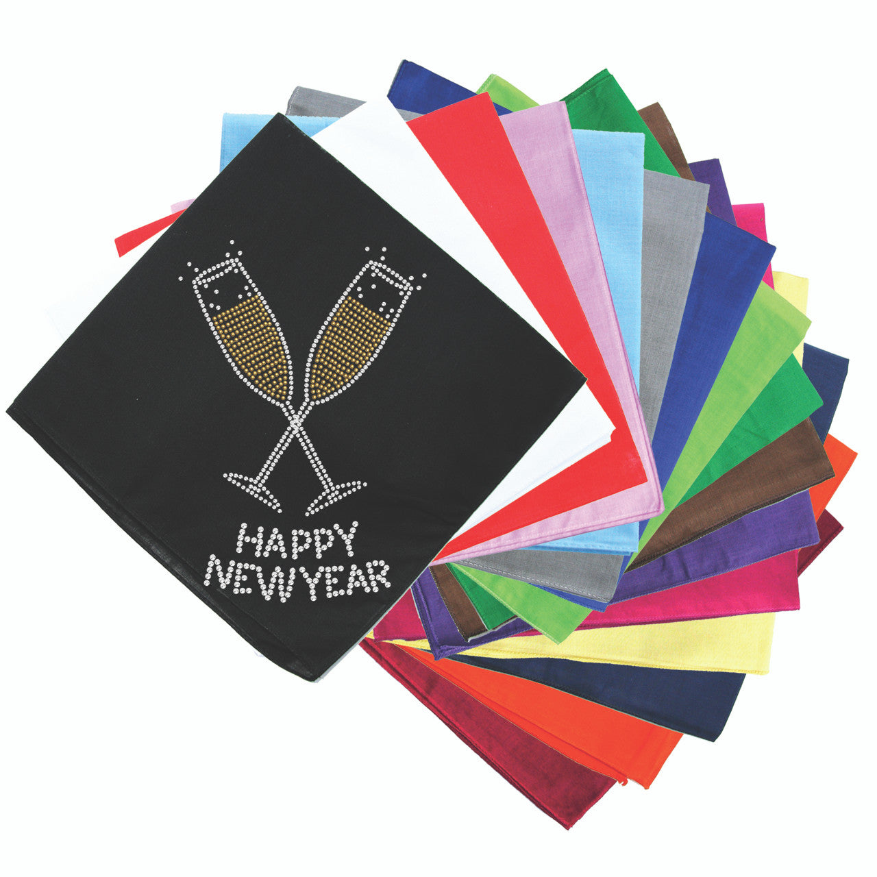 Happy New Year Champagne Glasses - Bandanna