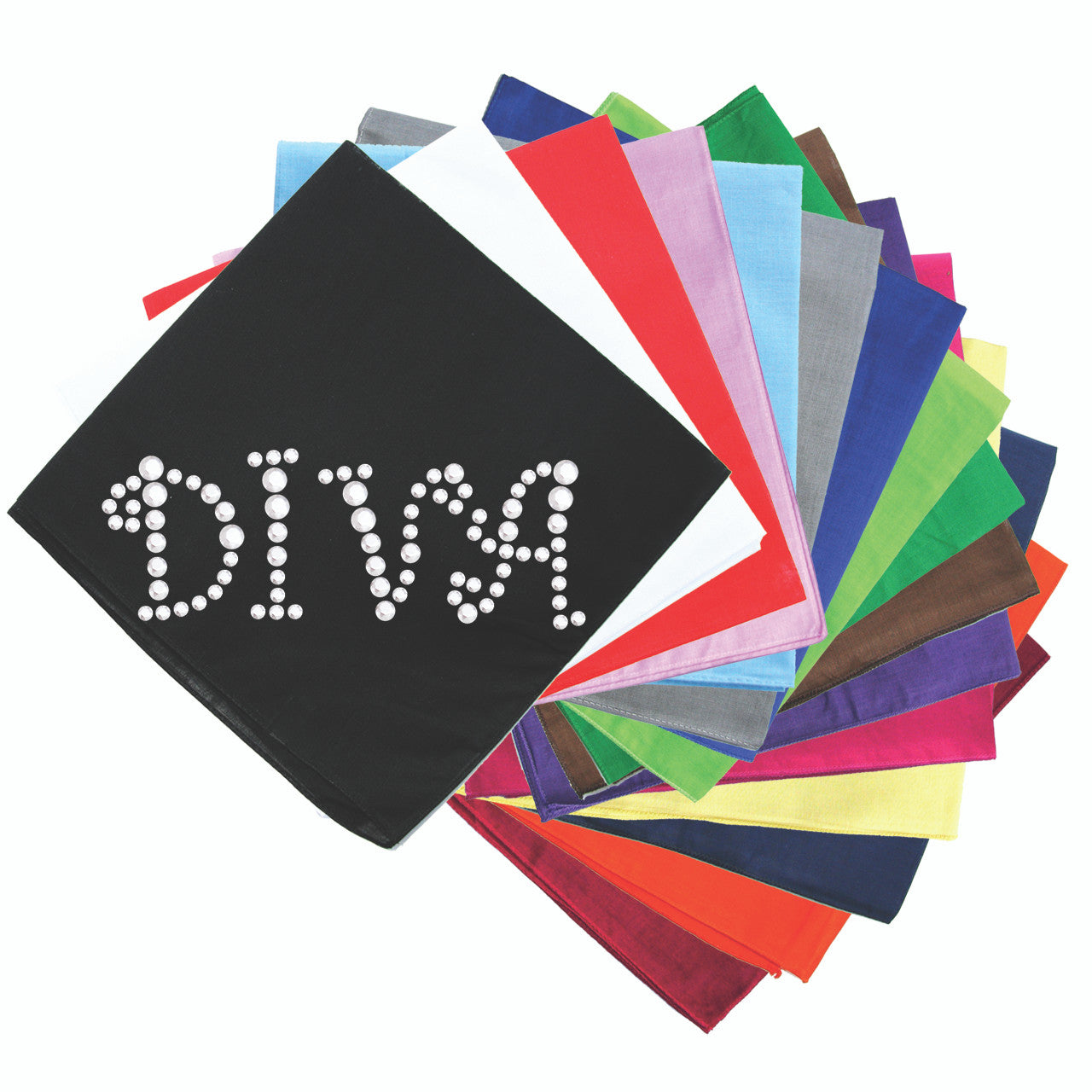 Diva (Silver Rhinestuds) - Bandanna