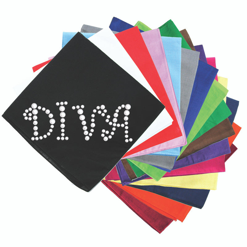 Diva (Silver Rhinestuds) - Bandanna