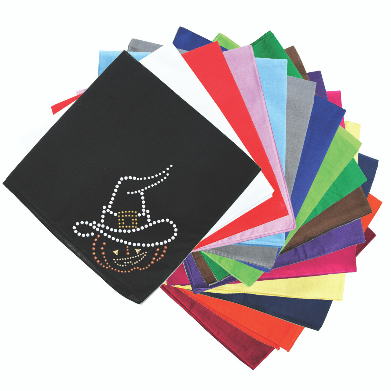 Pumpkin with Witch Hat Bandanna