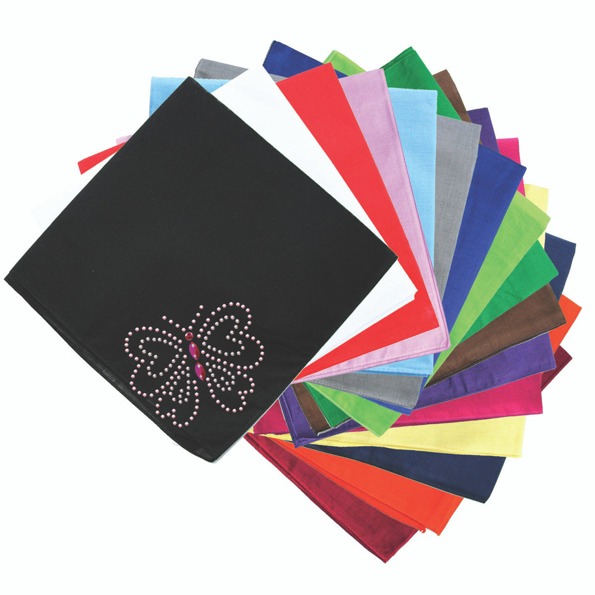 Pink Rhinestud Butterfly - Bandannas