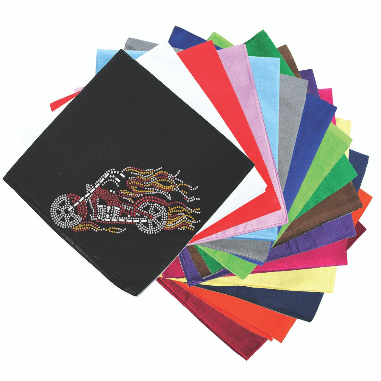 Motorcycle (Red with Flames) - Bandanas