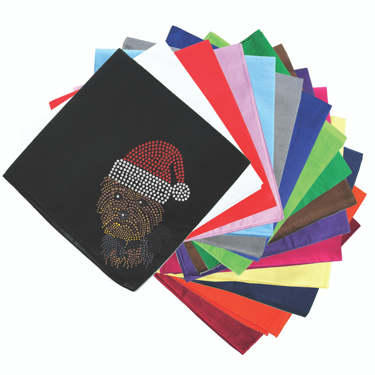 Yorkie Face 1 with Santa Hat - Bandana