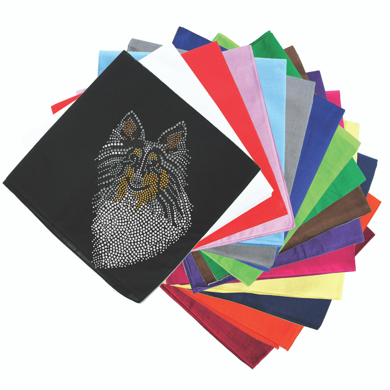 Sheltie Face (Tri Color) - bandana