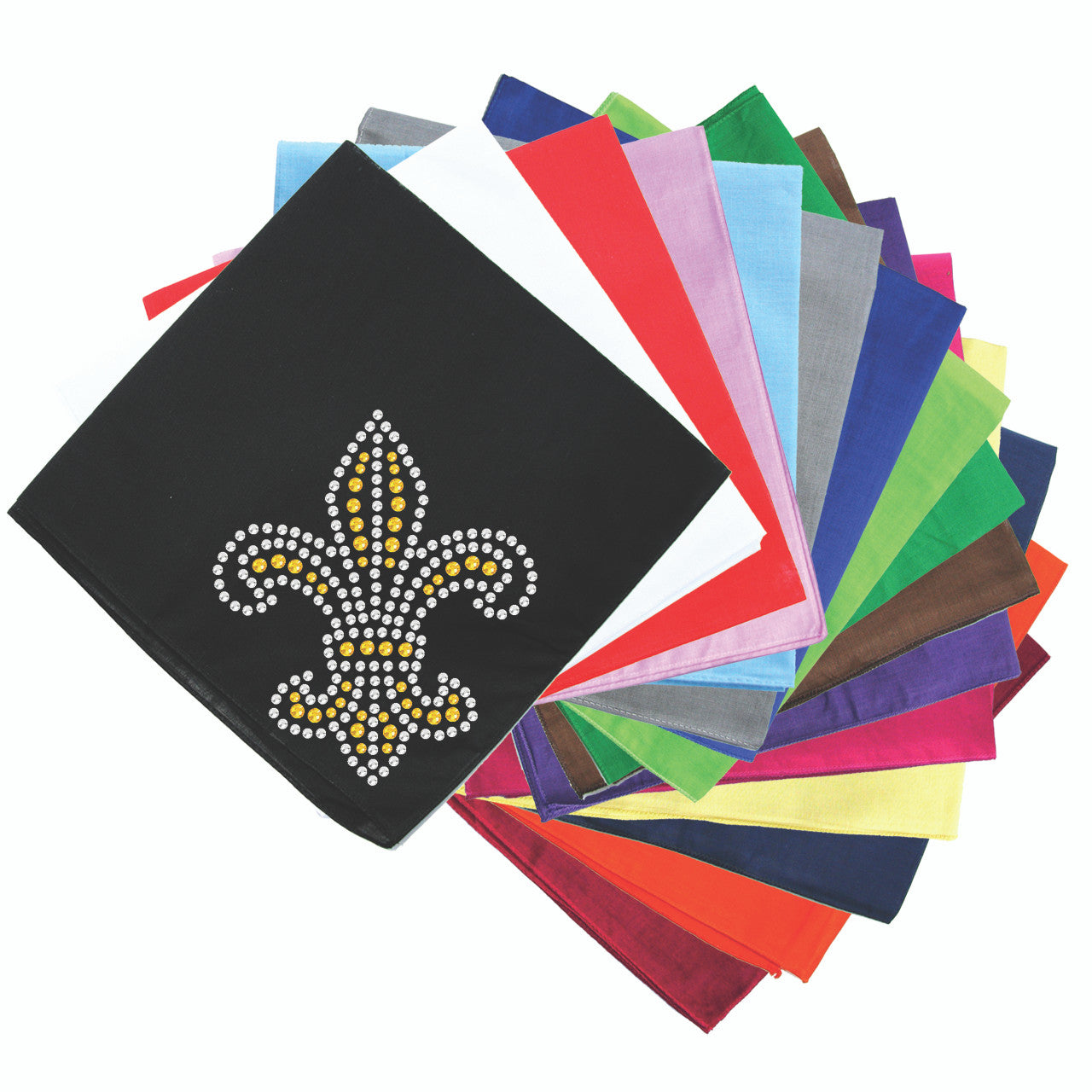 Fleur de Lis (Gold Rhinestones) - Bandanna