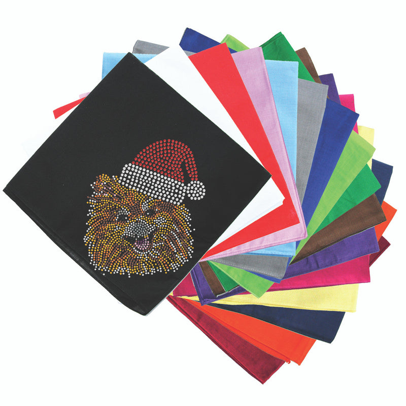 Pomeranian with Santa Hat - Bandana