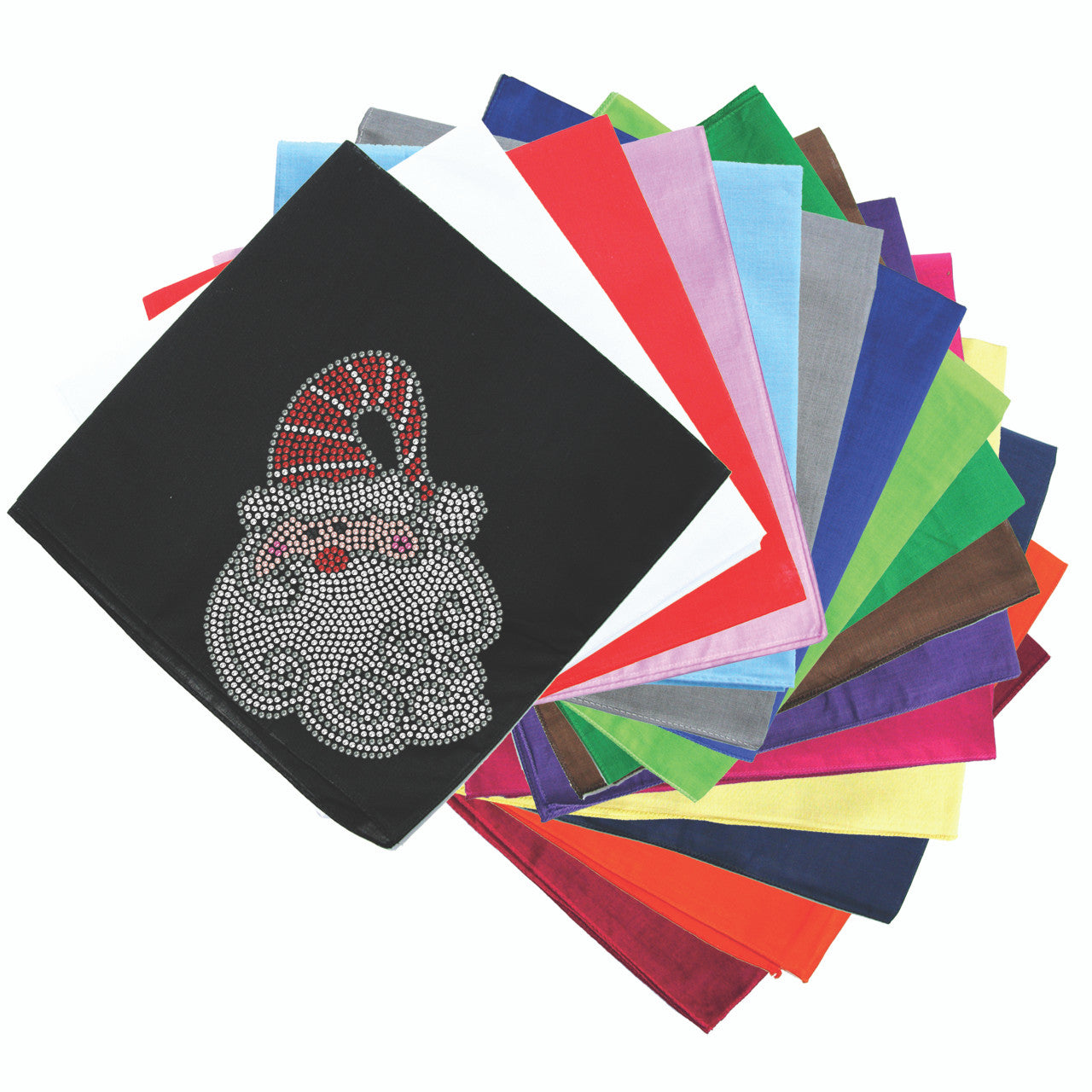 Santa Face with Curly Beard - Bandana
