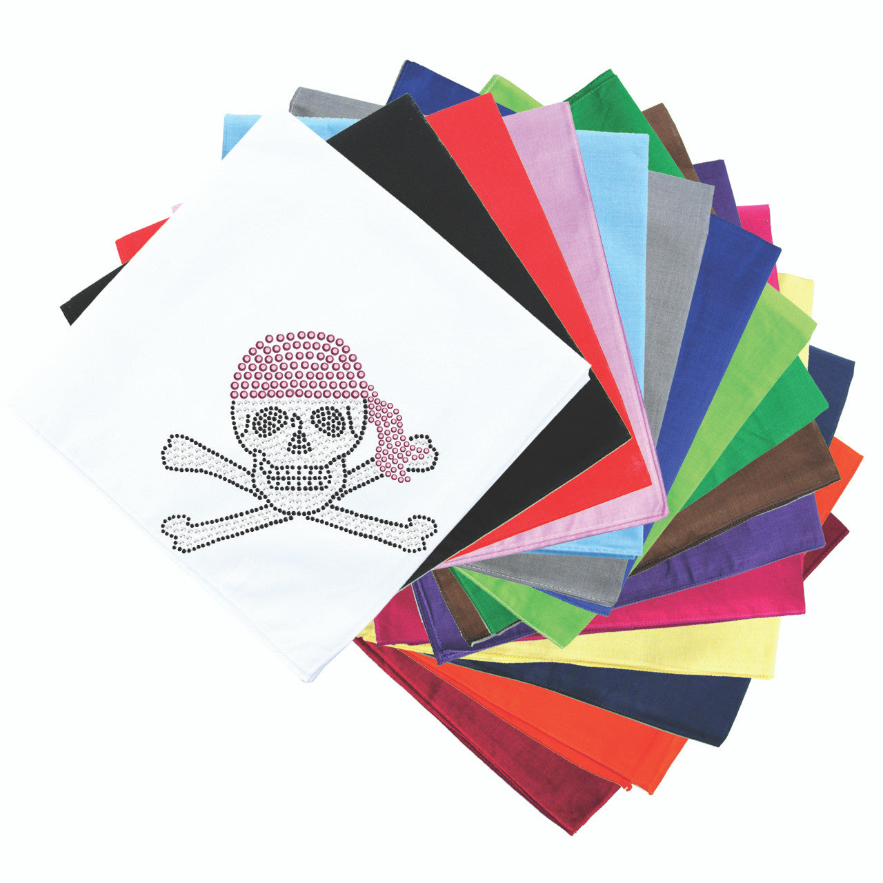 Skull with Pink Bandanna - Bandanna