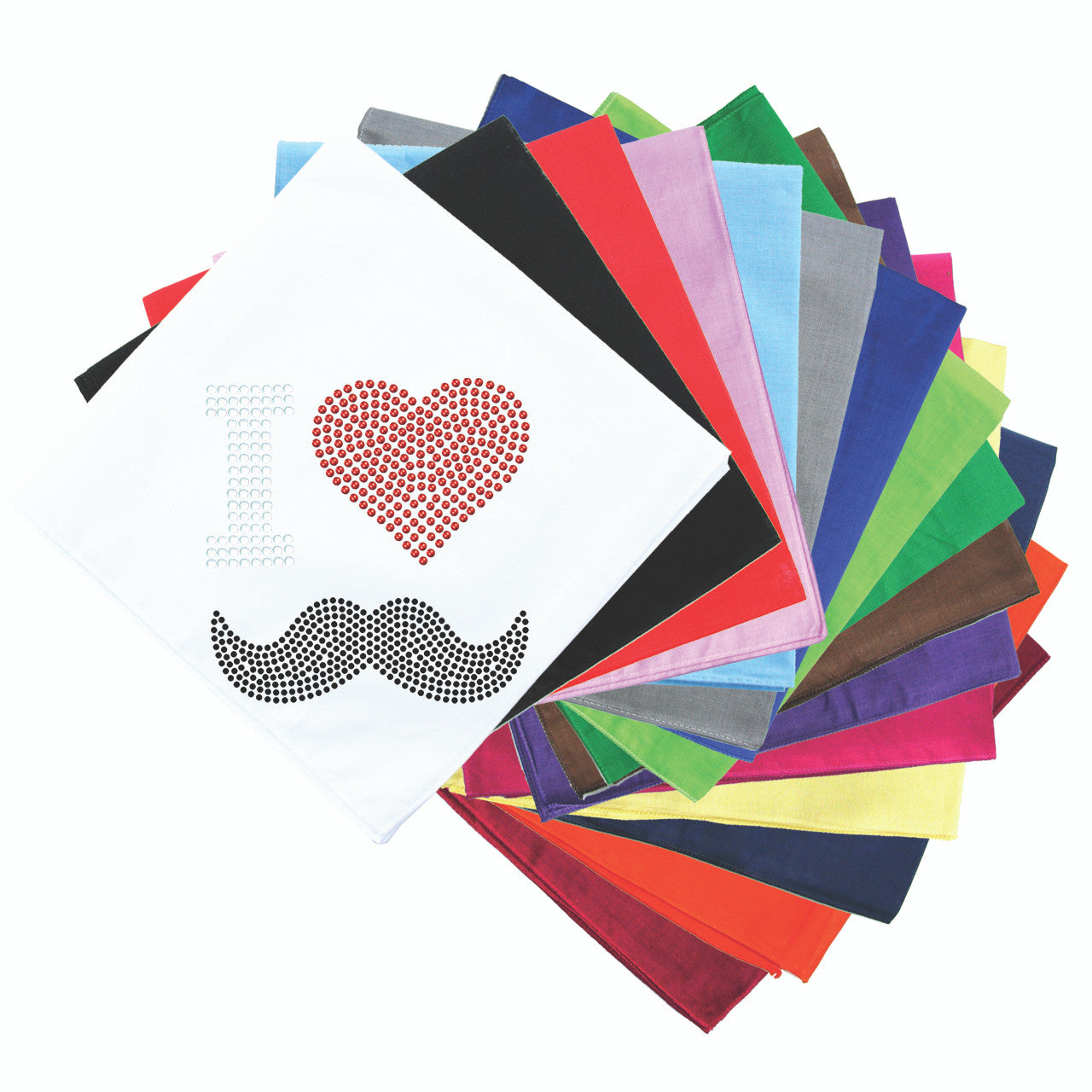 I Love Mustache Bandanna