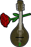 Banjo with Rose - Patch