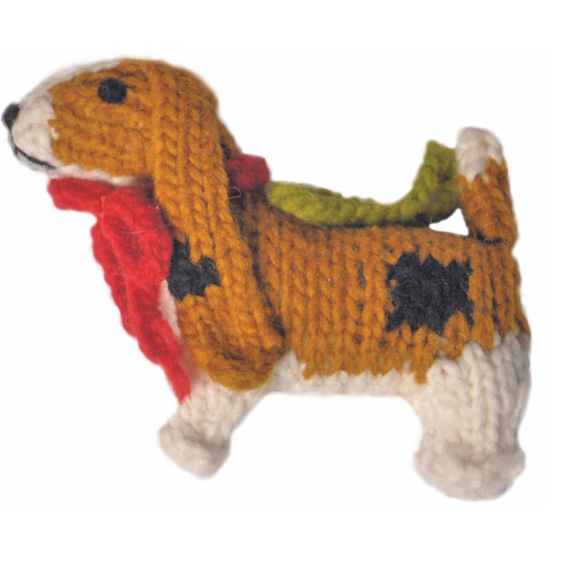 Chilly Dog Basset Hound Wool Ornament