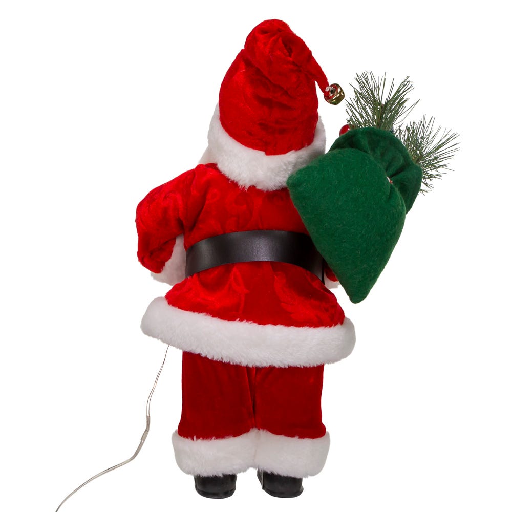 Kurt Adler 12-Inch Battery-Operated LED Lighted Santa