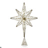Kurt Adler 19.7-Inch Battery Operated LED Lighted 8-Point Gold Metal Star Tree Topper