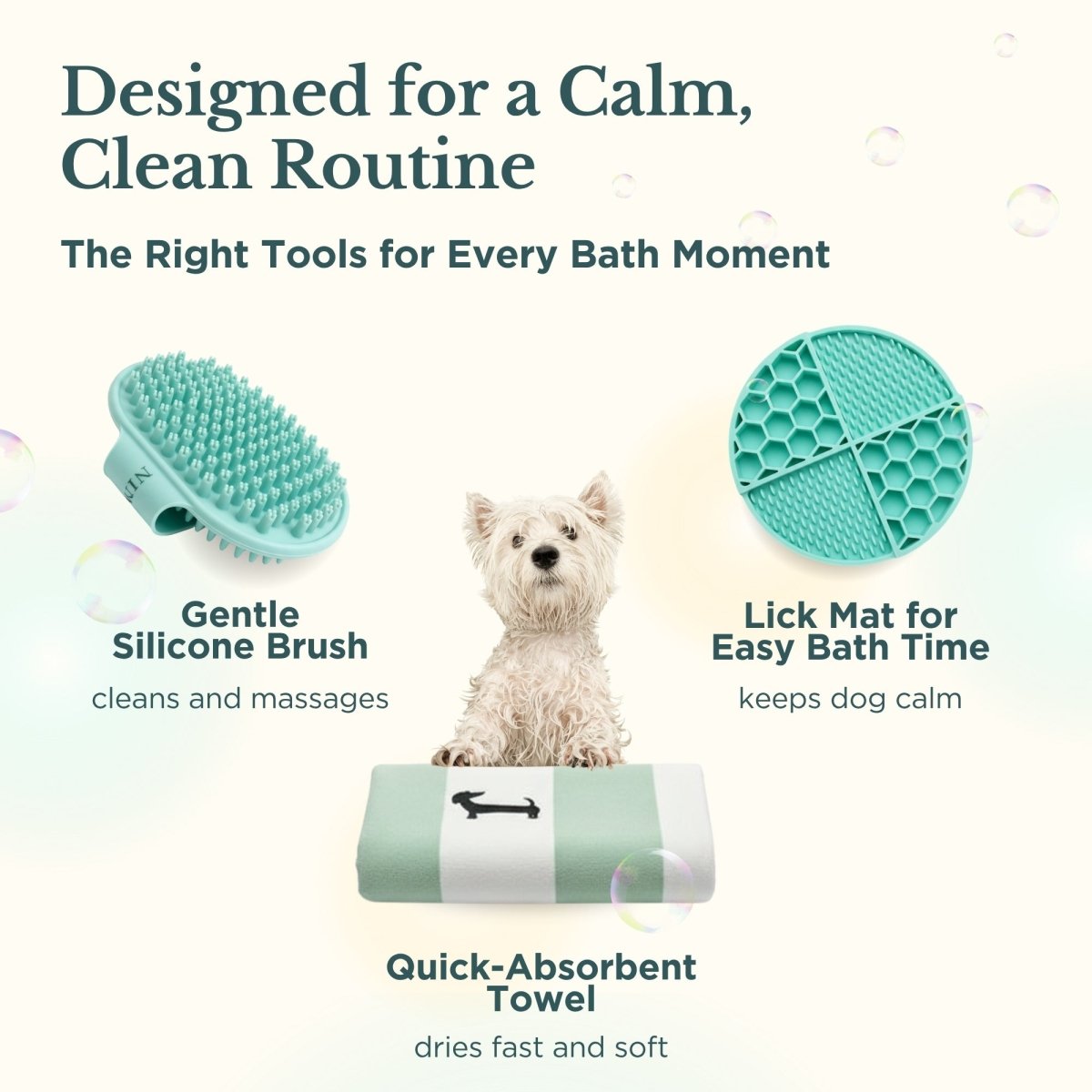 Bath Kit for Dogs - Grooming Set