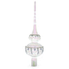 Jewel Drops on White Chandelier Clear Glass Christmas Tree Topper 11 Inches