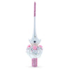 Dimensional Roses on Champagne Glass Christmas Tree Topper 11 Inches